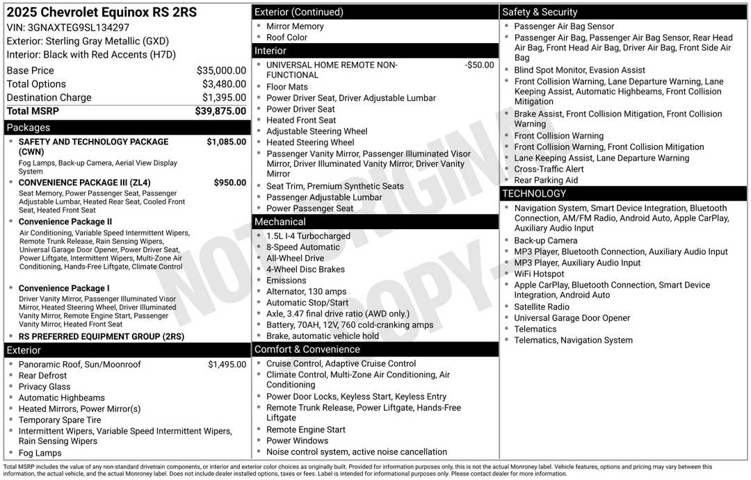 2025 Chevrolet Equinox RS - Image 2