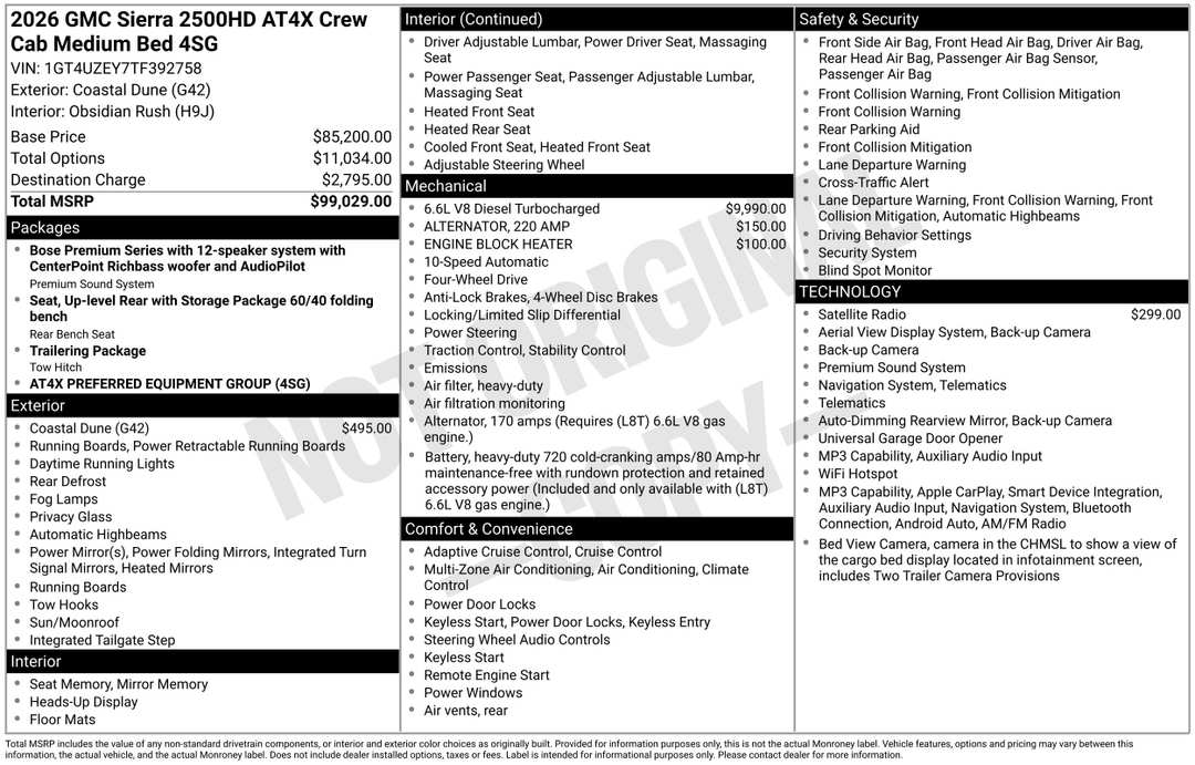 2026 GMC Sierra 2500Hd AT4X - Image 3