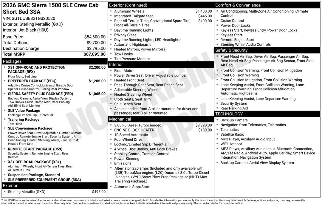 2026 GMC Sierra 1500 SLE - Image 3
