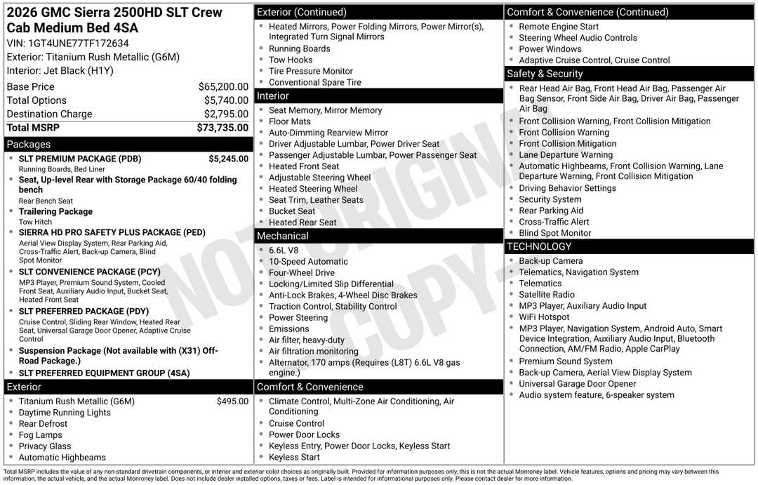 2026 GMC Sierra 2500Hd SLT - Image 2