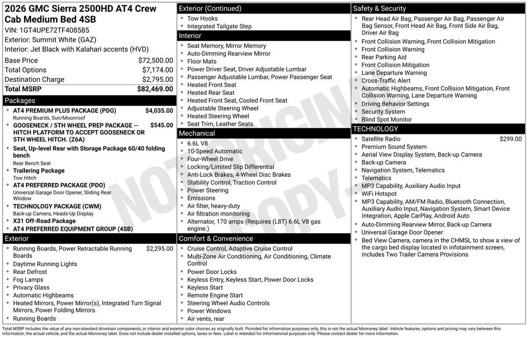 2026 GMC Sierra 2500Hd AT4 - Image 3