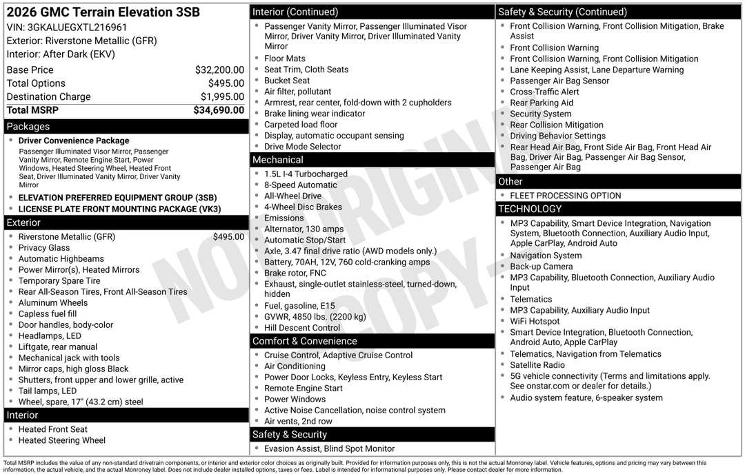 2026 GMC Terrain Elevation - Image 2