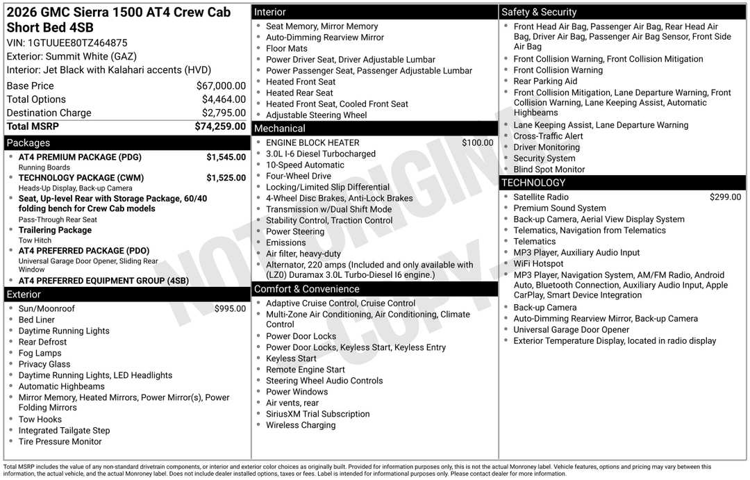 2026 GMC Sierra 1500 AT4 - Image 3