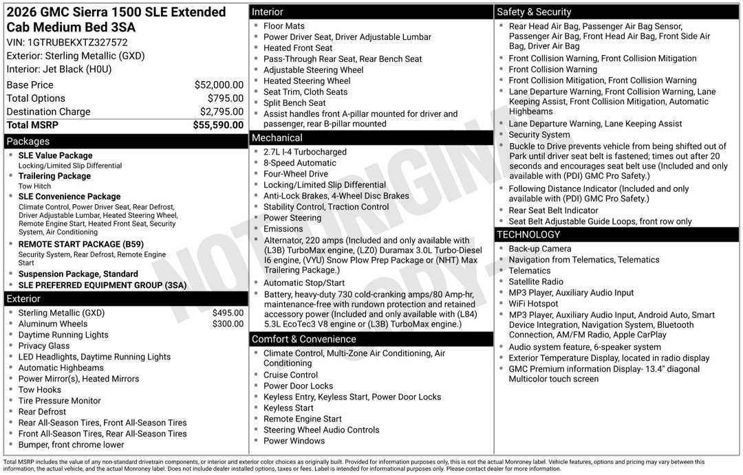 2026 GMC Sierra 1500 SLE - Image 3