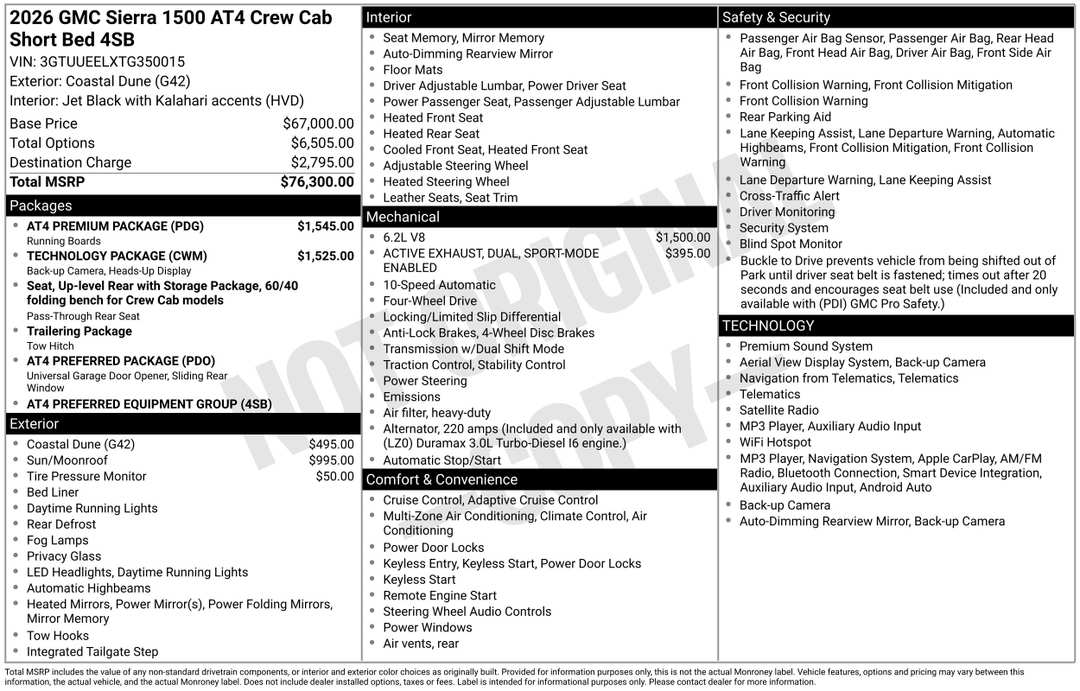 2026 GMC Sierra 1500 AT4 - Image 3