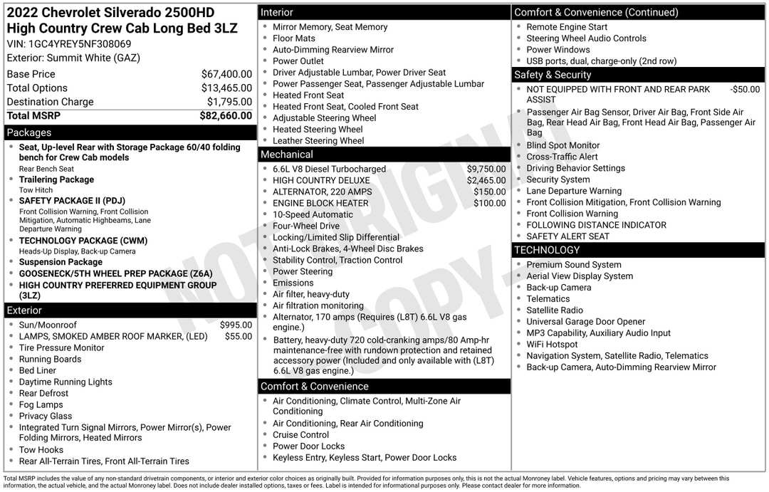 2022 Chevrolet Silverado 2500Hd High Country - Image 3
