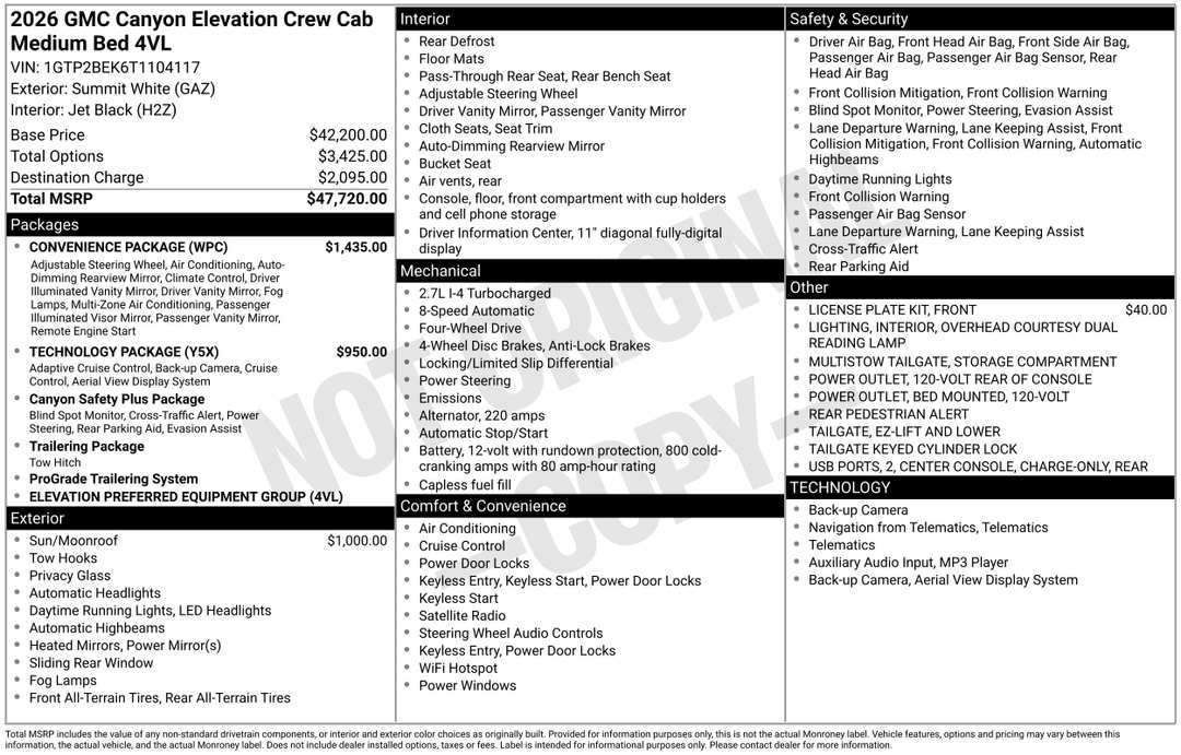 2026 GMC Canyon Elevation - Image 3