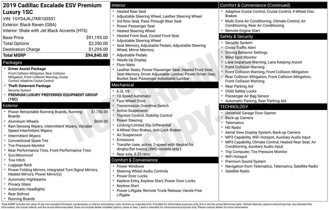 2019 Cadillac Escalade Esv Premium - Image 2