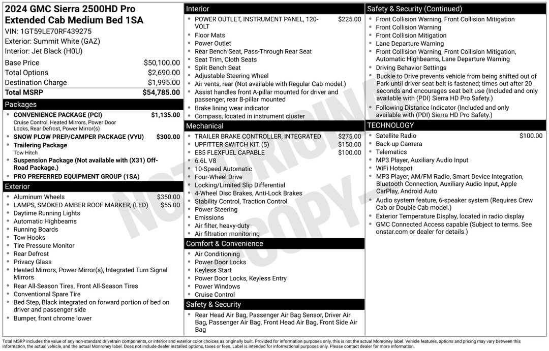 2024 GMC Sierra 2500Hd Pro - Image 2