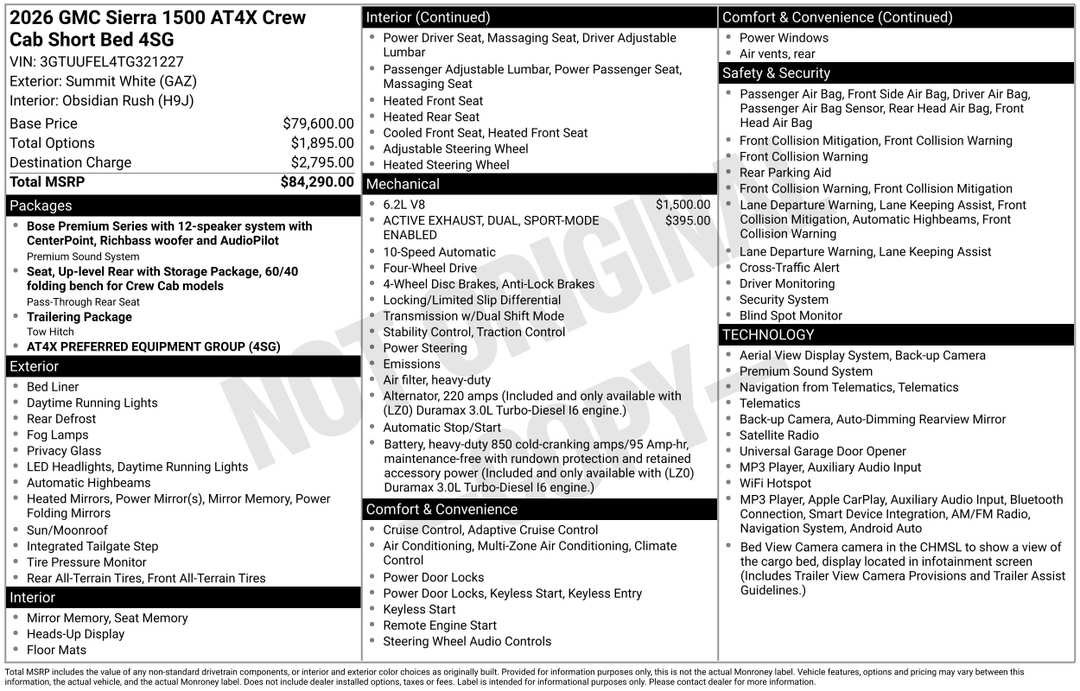 2026 GMC Sierra 1500 AT4X - Image 3