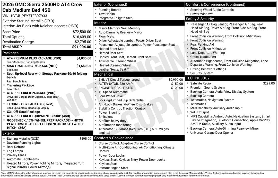 2026 GMC Sierra 2500Hd AT4 - Image 3