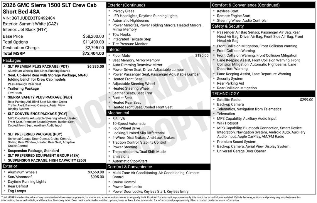 2026 GMC Sierra 1500 SLT - Image 3