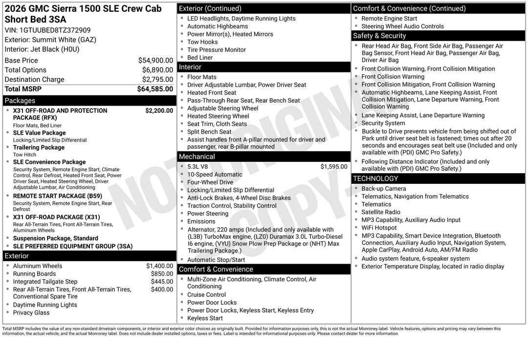 2026 GMC Sierra 1500 SLE - Image 3