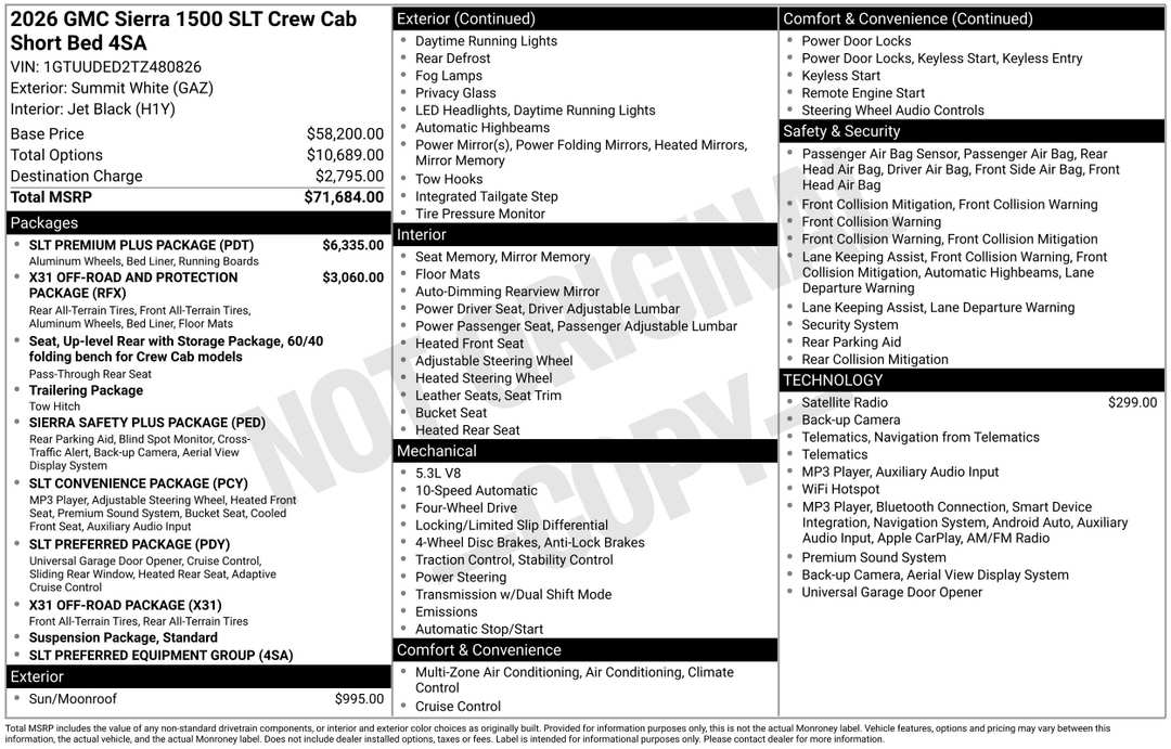 2026 GMC Sierra 1500 SLT - Image 3