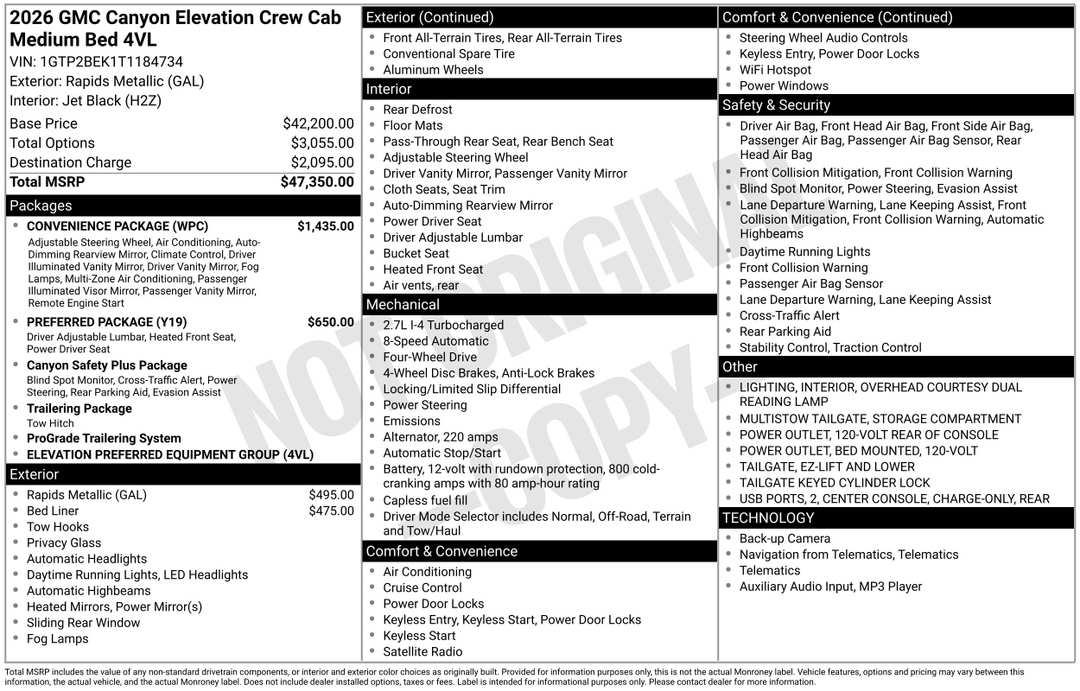2026 GMC Canyon Elevation - Image 3