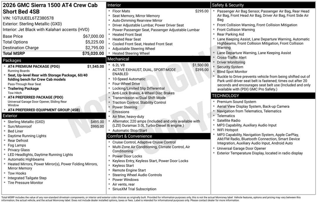 2026 GMC Sierra 1500 AT4 - Image 3