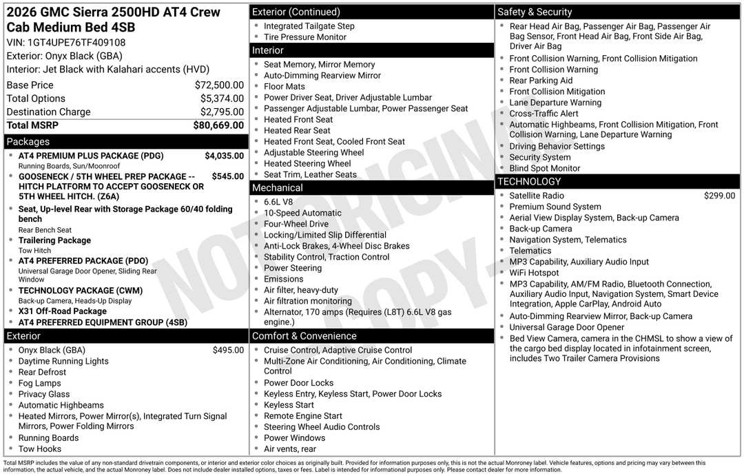 2026 GMC Sierra 2500Hd AT4 - Image 3