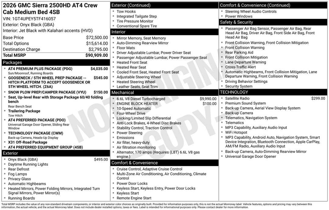 2026 GMC Sierra 2500Hd AT4 - Image 3
