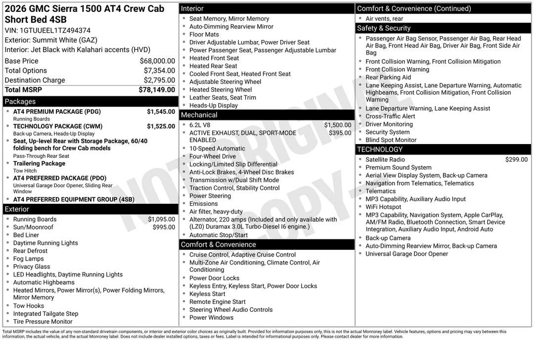 2026 GMC Sierra 1500 AT4 - Image 3