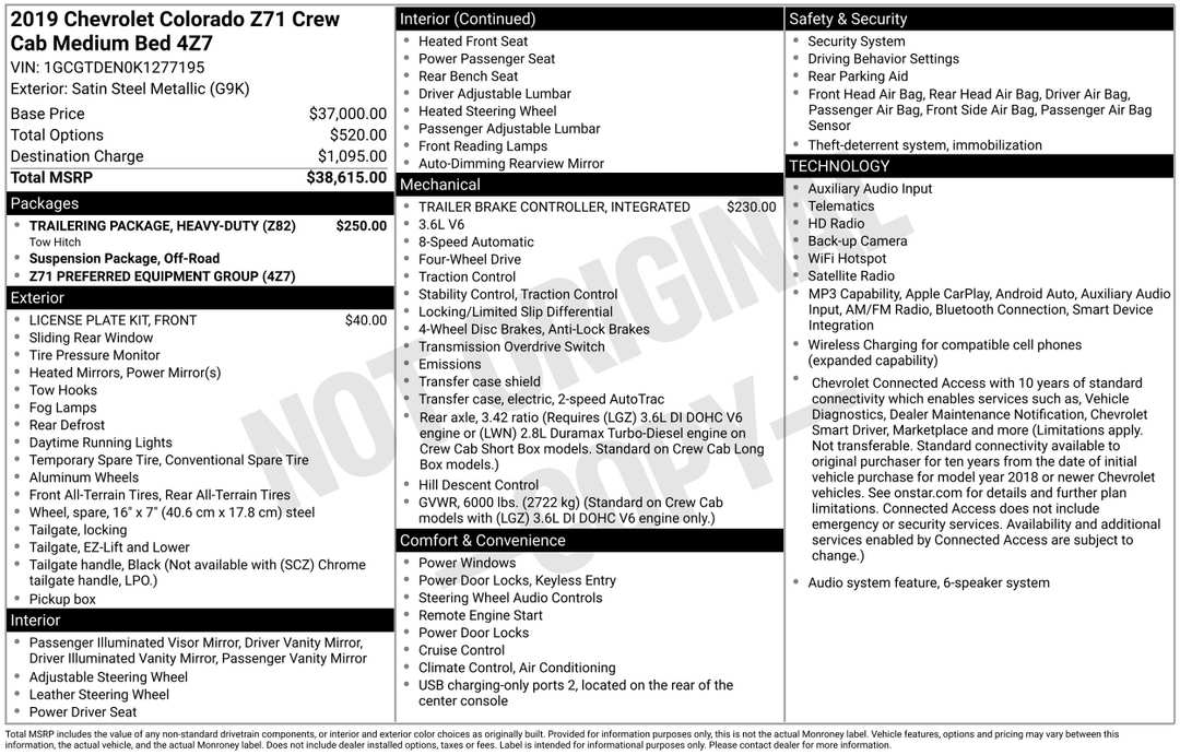 2019 Chevrolet Colorado Z71 - Image 2