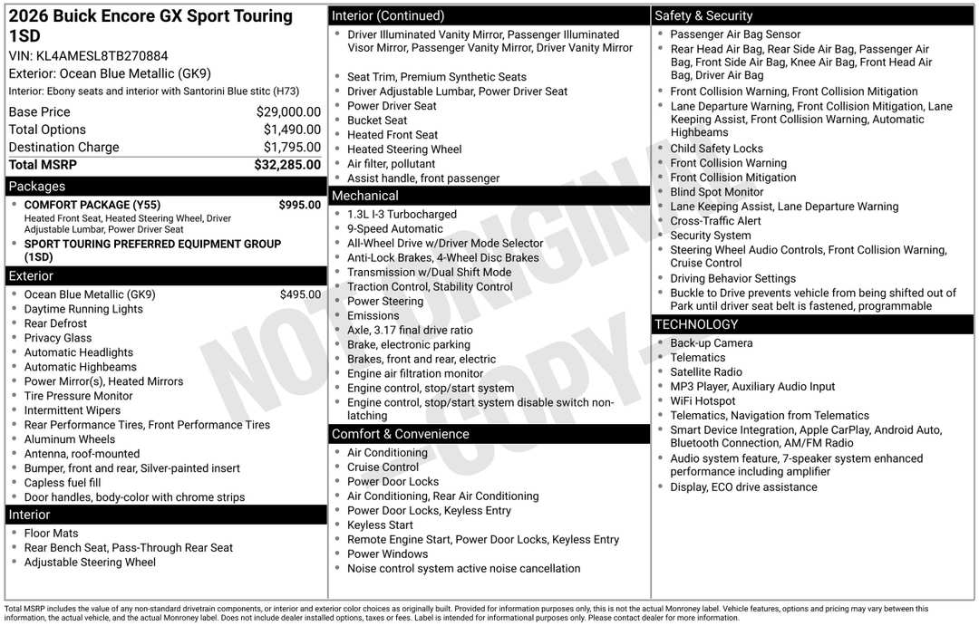 2026 Buick Encore Gx Sport Touring - Image 3