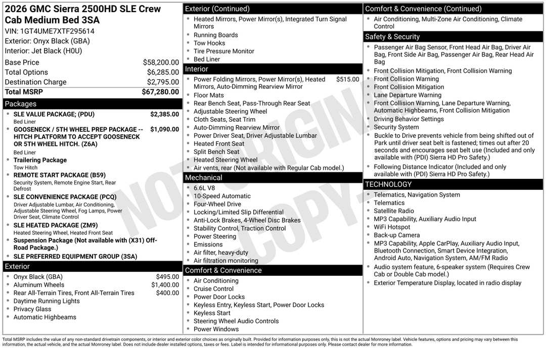 2026 GMC Sierra 2500Hd SLE - Image 3
