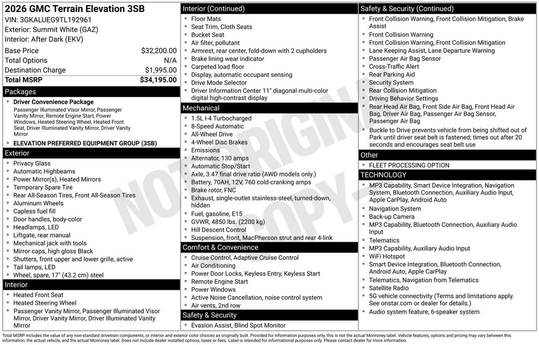 2026 GMC Terrain Elevation - Image 2