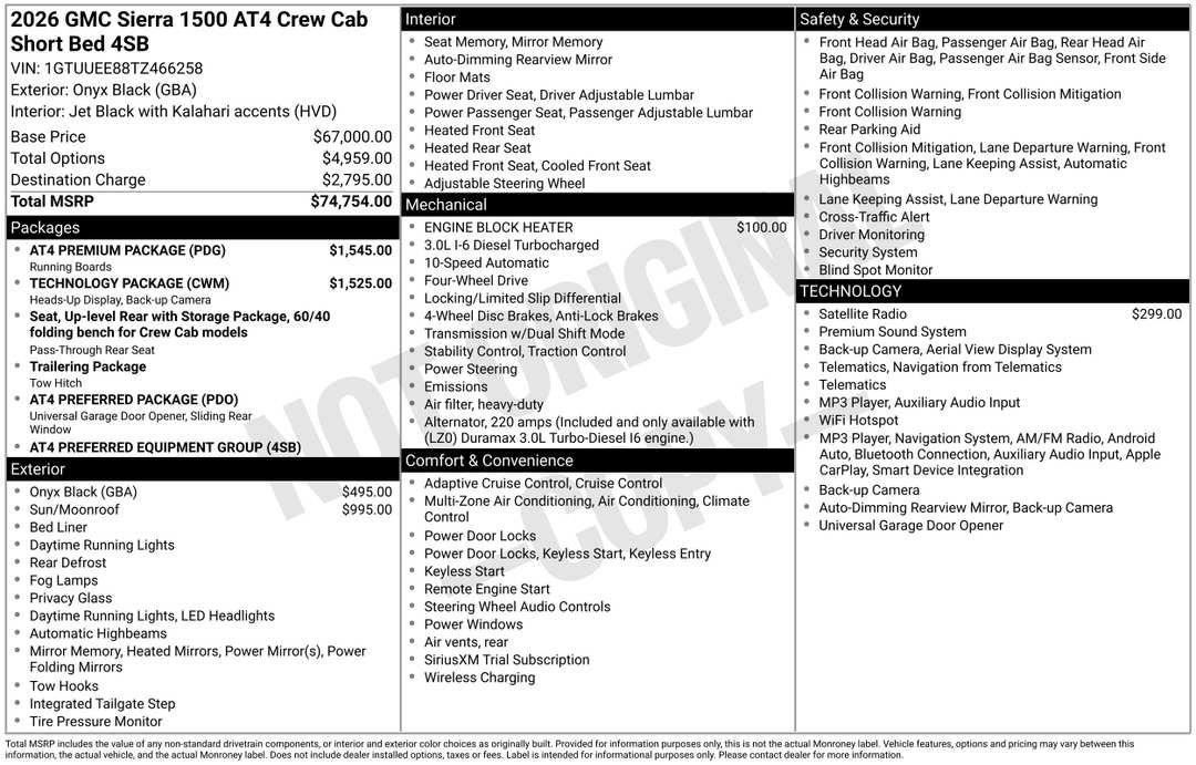 2026 GMC Sierra 1500 AT4 - Image 3