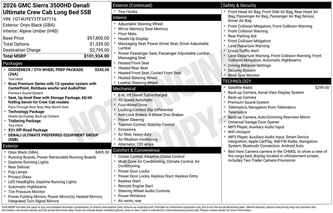 2026 GMC Sierra 3500Hd Denali Ultimate - Image 3