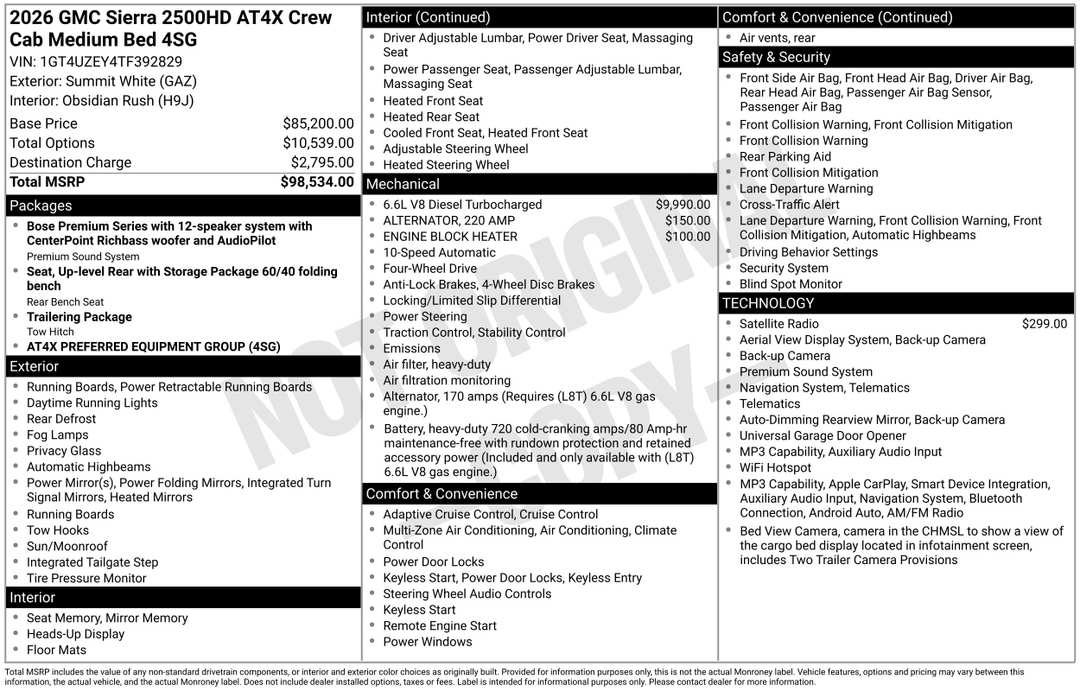 2026 GMC Sierra 2500Hd AT4X - Image 3