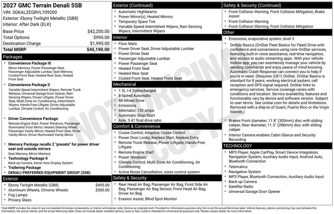 2027 GMC Terrain Denali - Image 3