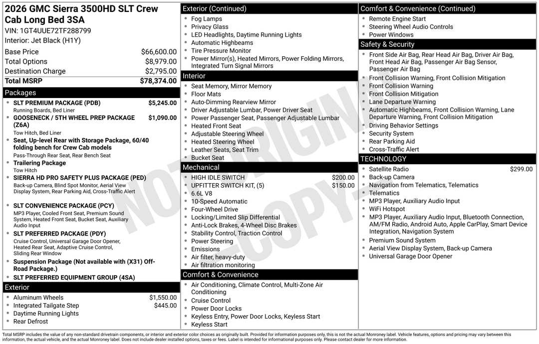 2026 GMC Sierra 3500Hd SLT - Image 3