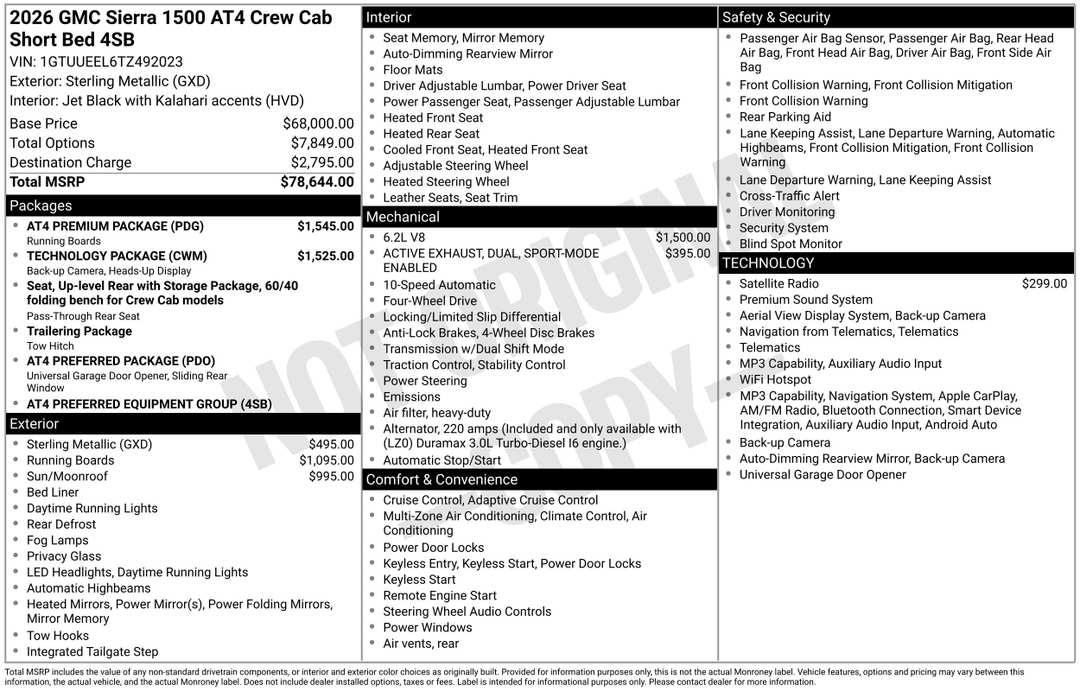 2026 GMC Sierra 1500 AT4 - Image 3