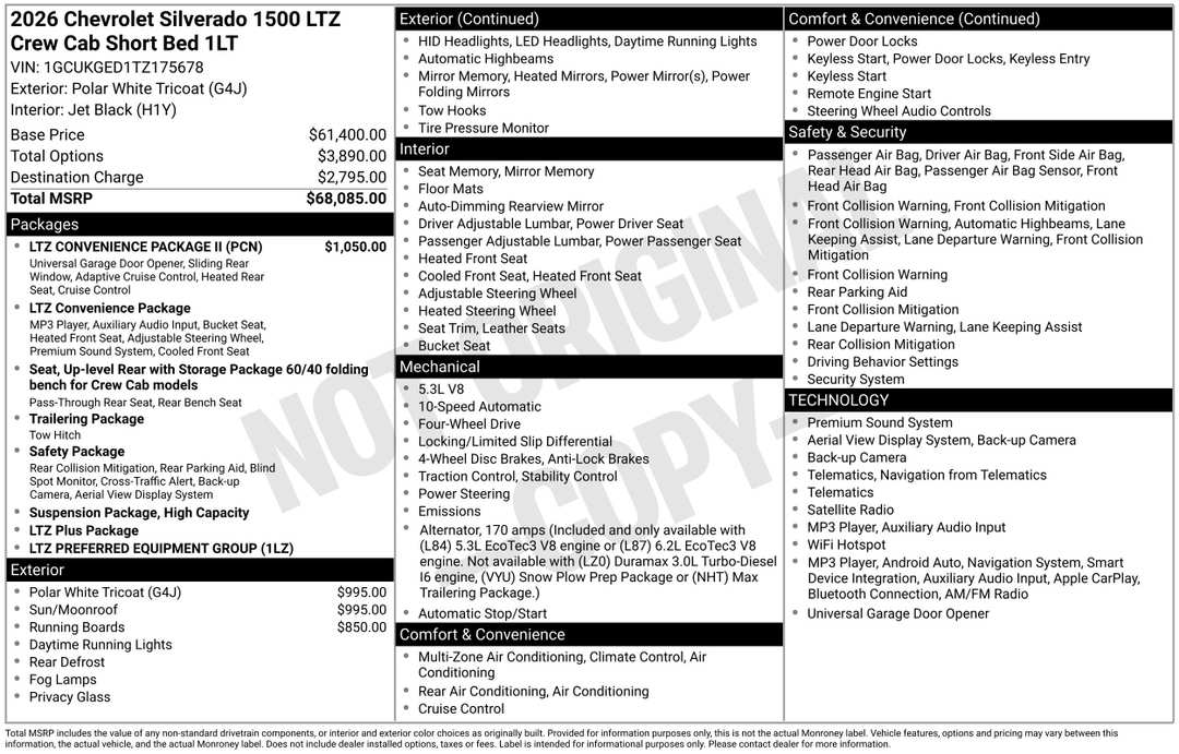 2026 Chevrolet Silverado 1500 LTZ - Image 2