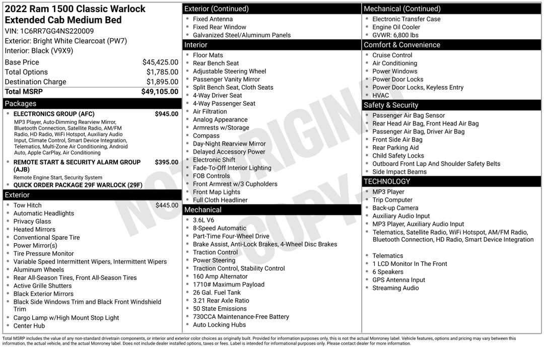 2022 Ram 1500 Classic Warlock - Image 2