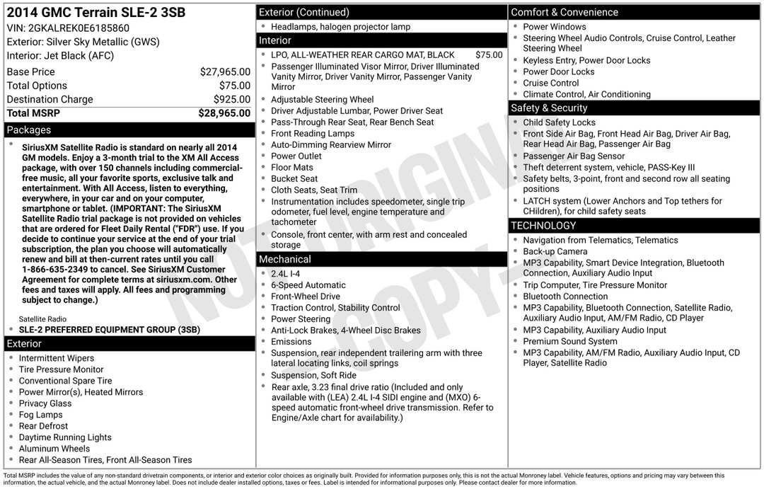 2014 GMC Terrain SLE2 - Image 3