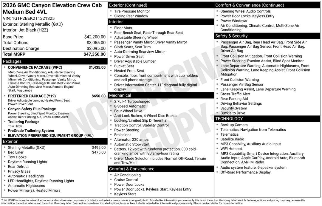 2026 GMC Canyon Elevation - Image 3