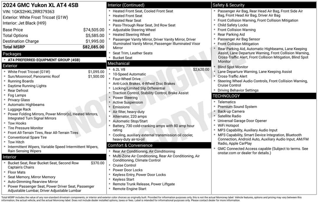 2024 GMC Yukon Xl AT4 - Image 3