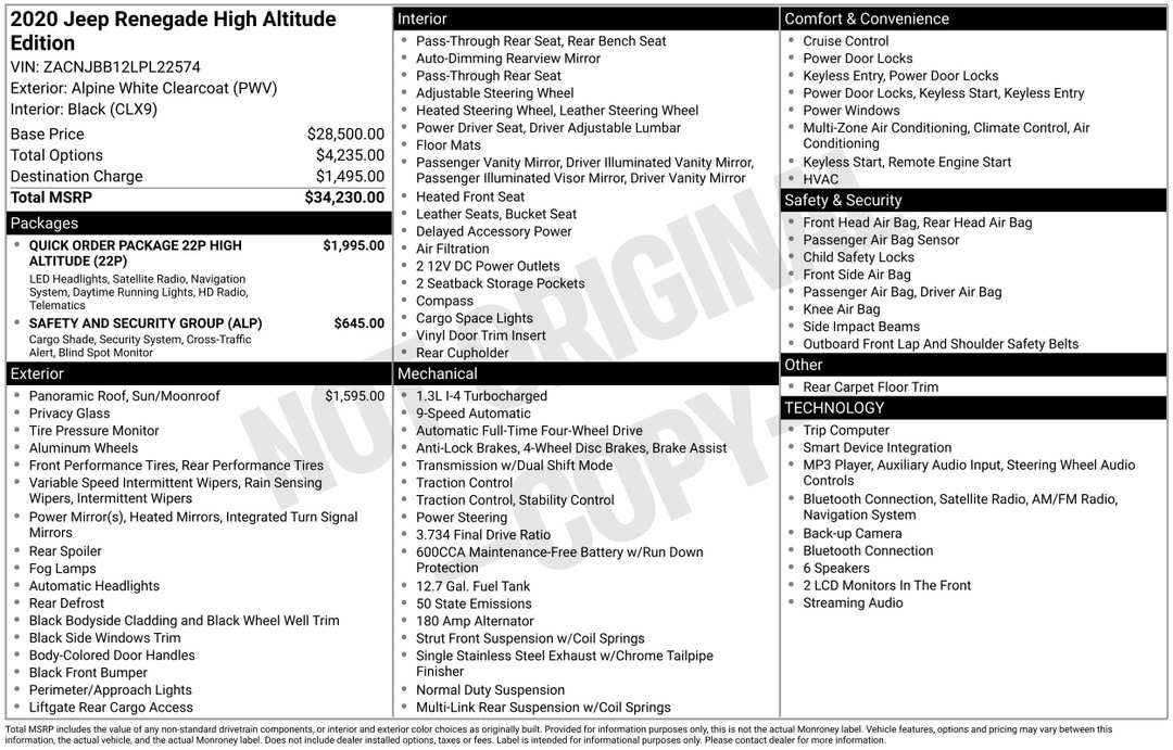 2020 Jeep Renegade Limited - Image 2