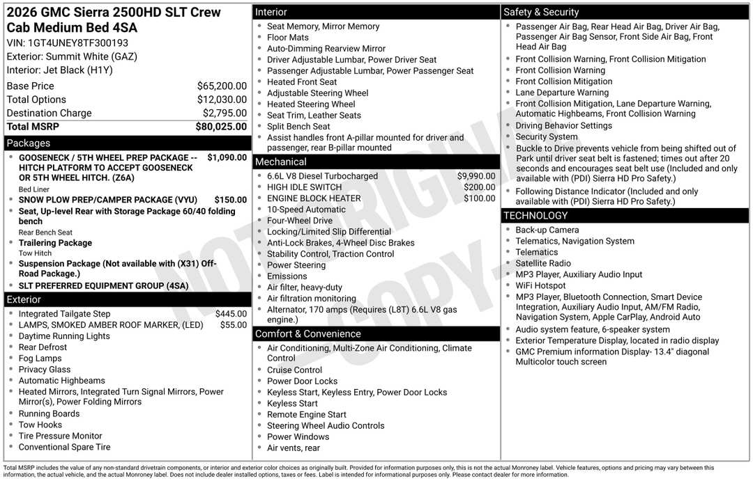 2026 GMC Sierra 2500Hd SLT - Image 3