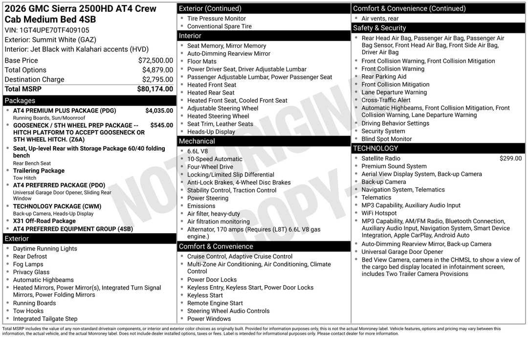2026 GMC Sierra 2500Hd AT4 - Image 3