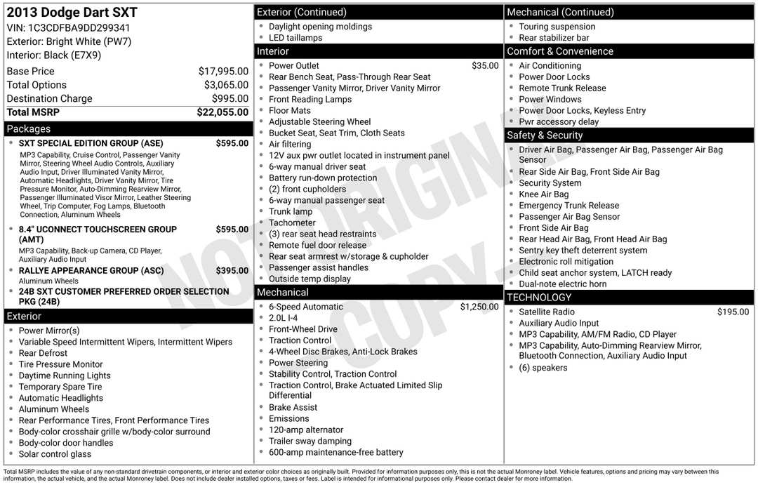 2013 Dodge Dart SXT - Image 3