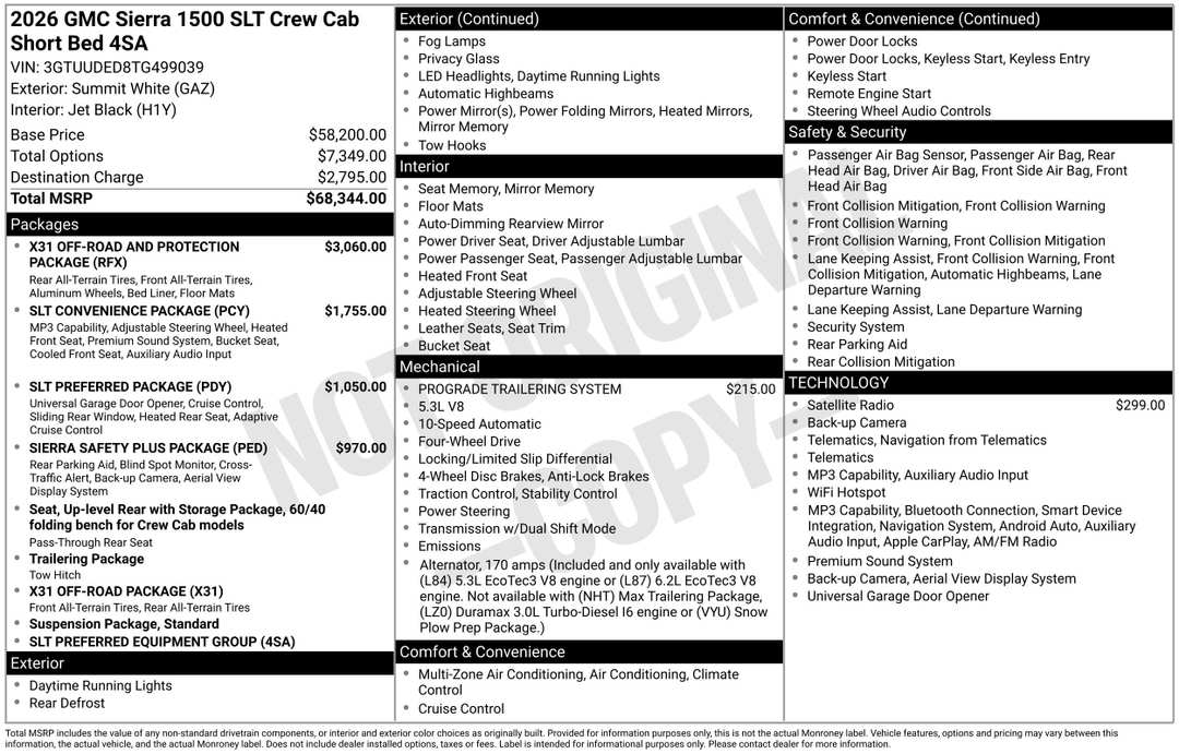 2026 GMC Sierra 1500 SLT - Image 3