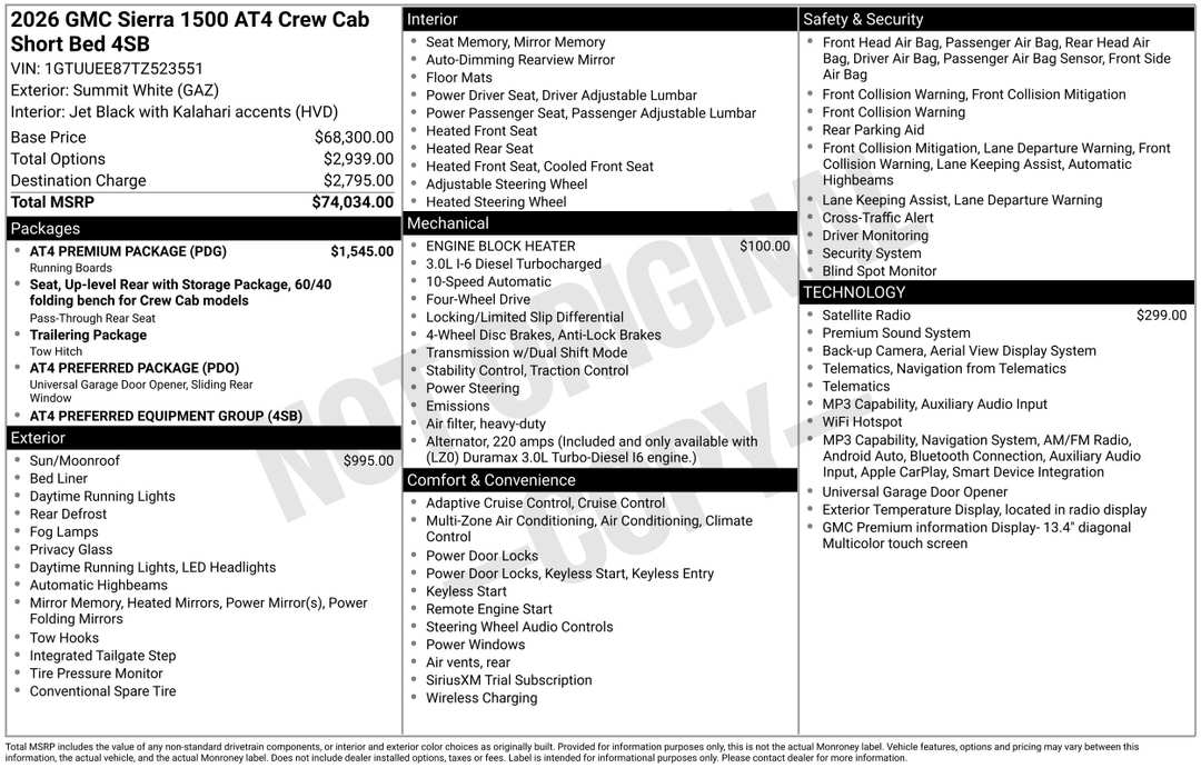 2026 GMC Sierra 1500 AT4 - Image 3