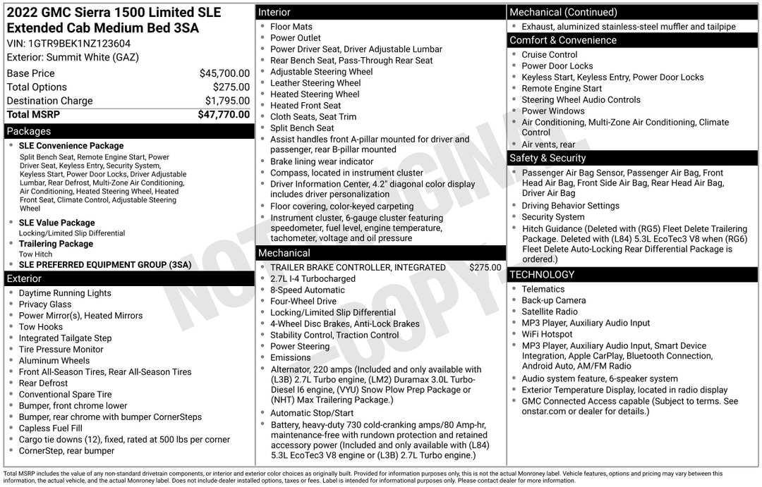 2022 GMC Sierra 1500 Limited SLE - Image 3