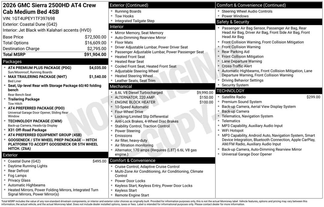 2026 GMC Sierra 2500Hd AT4 - Image 3